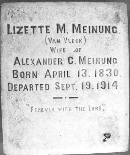 Amelia A. Van Vleck headstone