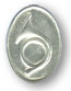 Hand Cast Pewter Horn Pin